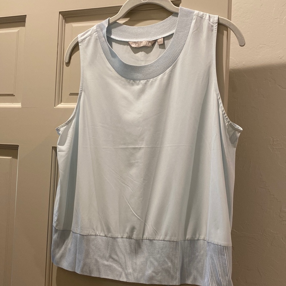 Athleta Light Blue Sleeveless Top